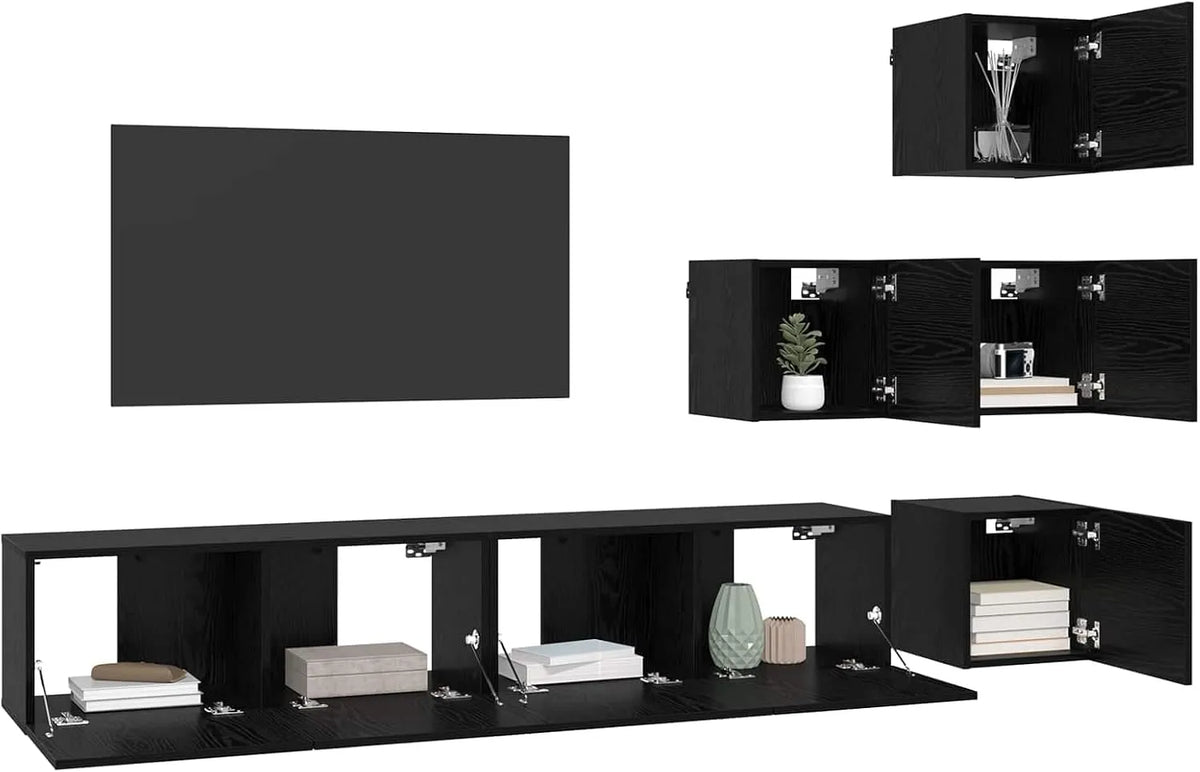 Smart TV: modułowa konstrukcja, kompaktowa konstrukcja, 80 × 30 × 30 cm, czarny