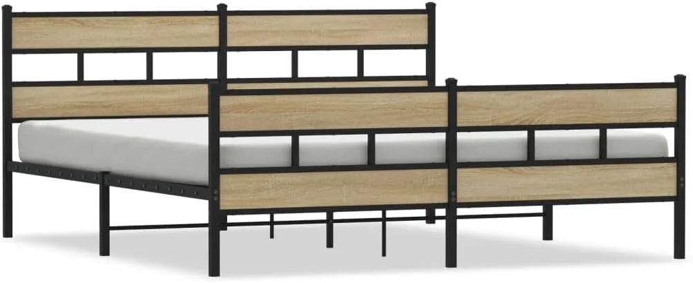 Metalowa Rama łóżka i konstrukcja łóżka: 200 × 200 cm, tapicerka materiałowa