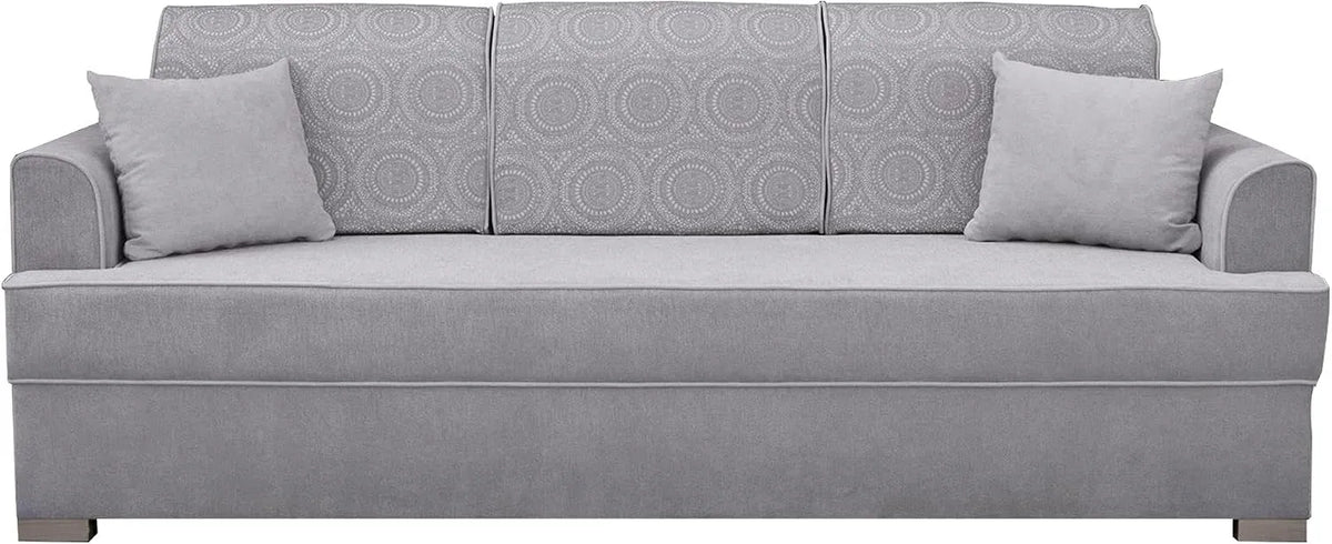 Sofa – z funkcją spania, z podłokietnikami, 3-osobowa, z pojemnikiem do przechowywania
