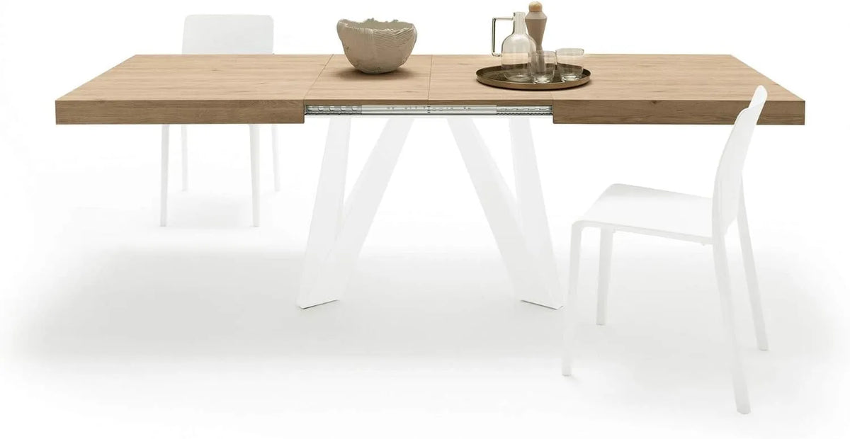 Mobili Fiver Stół rozkładany Romina 160 240 x90 cm — biały, z metalu