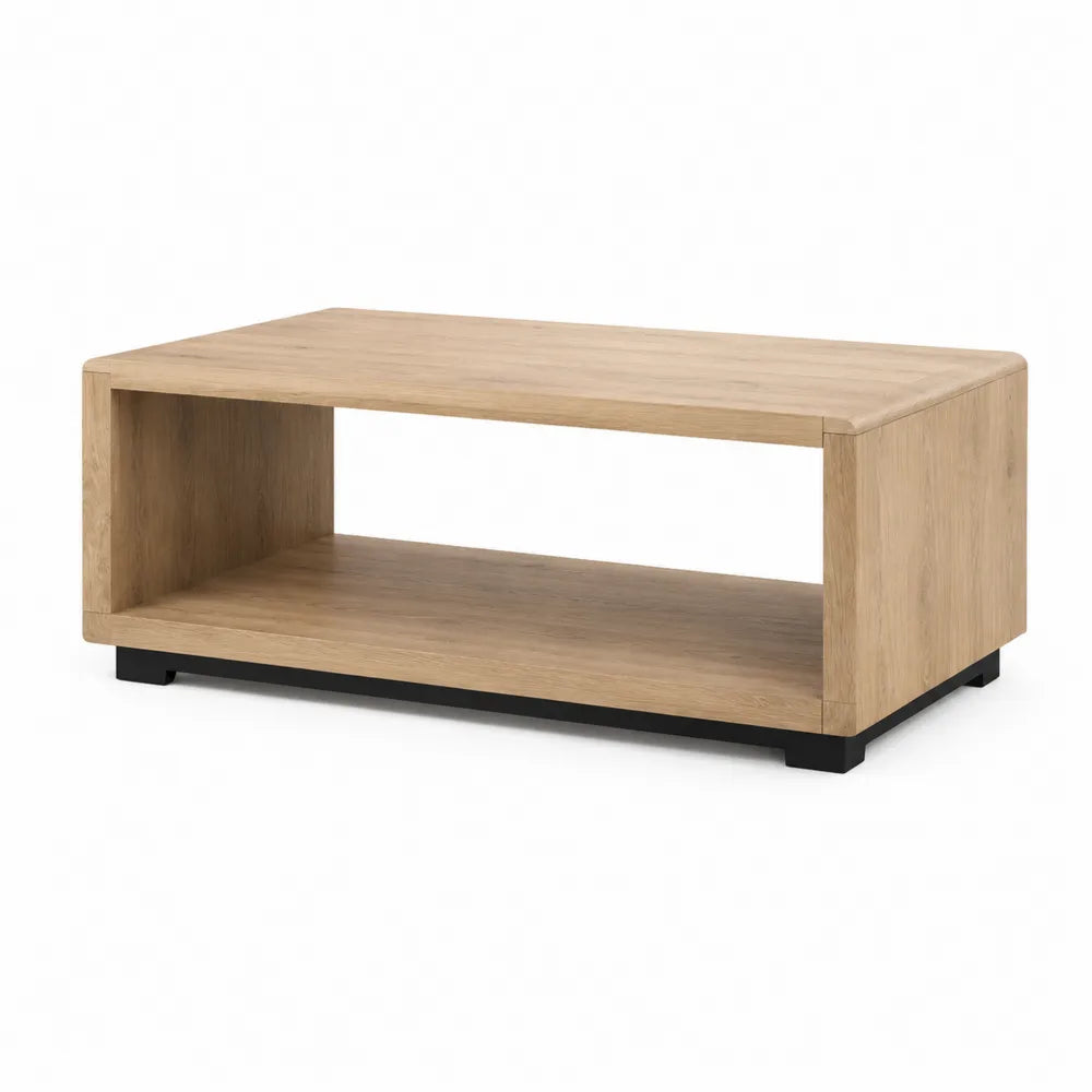 Stolik kawowy prostokątny 120x60x40 cm drewno dębowe MDF