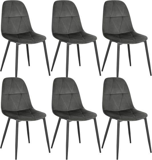 Krzesło – LCNI109001-6, tapicerka aksamitna, z metalu