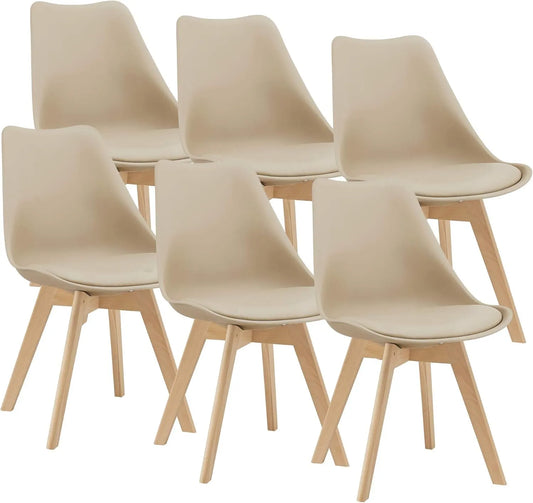 Krzesło: 81 × 49 cm, beżowy, tapicerka skórzana