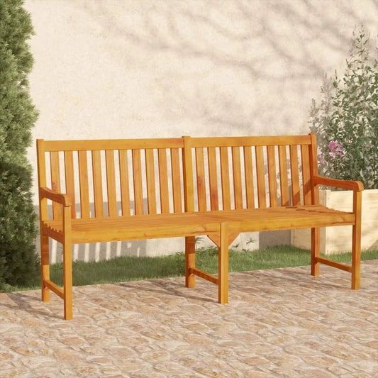 Ławka ogrodowa i ławka tarasowa 180 cm — z drewna, z podłokietnikami, z oparciem, odporny na warunki atmosferyczne, z litego drewna