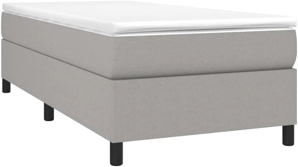 Łóżko kontynentalne – tapicerka materiałowa, 100 × 200 cm, tapicerka materiałowa