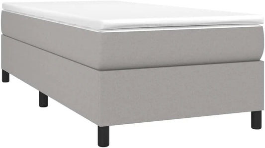 Łóżko kontynentalne – tapicerka materiałowa, 100 × 200 cm, tapicerka materiałowa