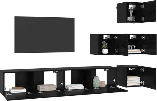 Smart TV: modułowa konstrukcja, kompaktowa konstrukcja, 80 × 30 × 30 cm, czarny