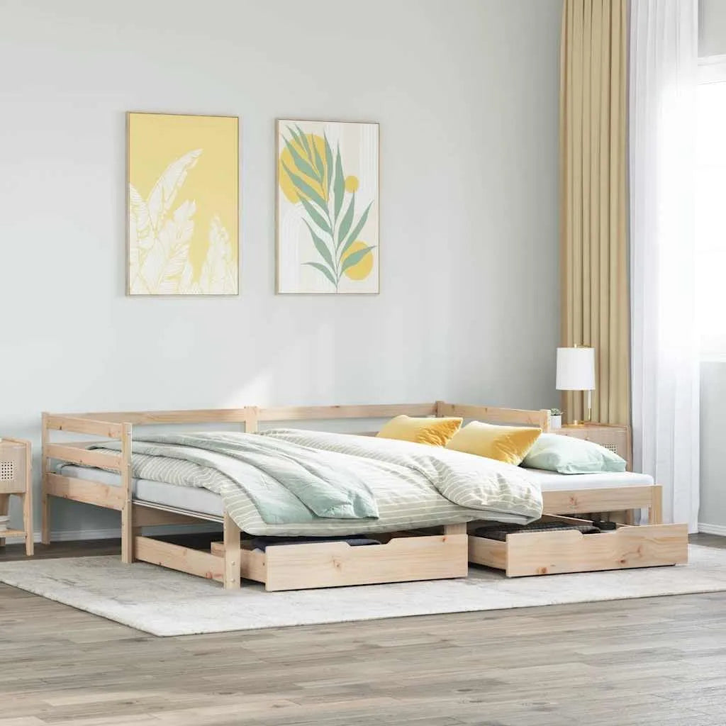 Sofa: z drewna, z szufladami, 90 × 190 cm, 2 w