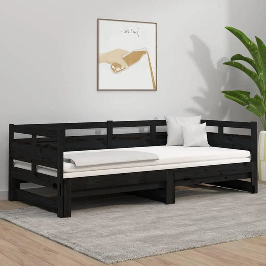 Sofa — z drewna, 90 × 200, 90 × 200 cm, rozkładana konstrukcja, z litego drewna