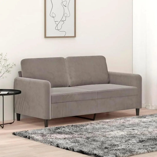 Sofa — tapicerka aksamitna, 2-osobowa, 140 cm, z metalu