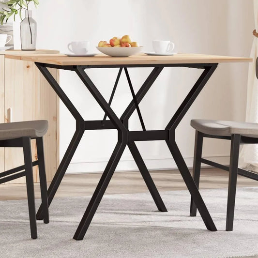 Stół jadalny – z drewna, 80 × 80 × 75 cm, z metalu, tapicerka materiałowa