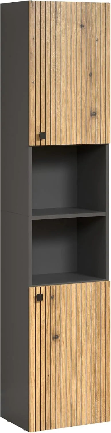 trendteam smart living — 40 × 186 × 31 cm, antracytowy, z metalu