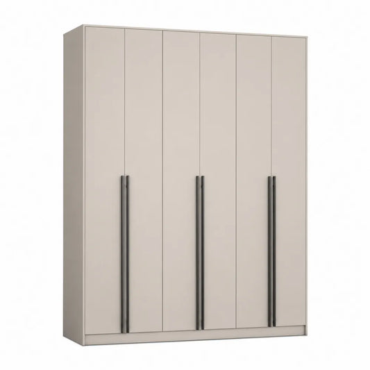 Szafa 5-drzwiowa z MDF w kolorze beżowym 200cm x 60cm x 220cm